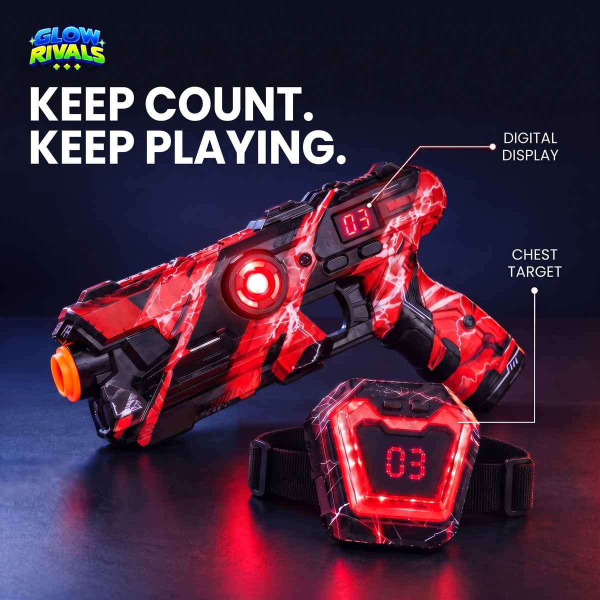 GLOW RIVALS Laser Tag Set