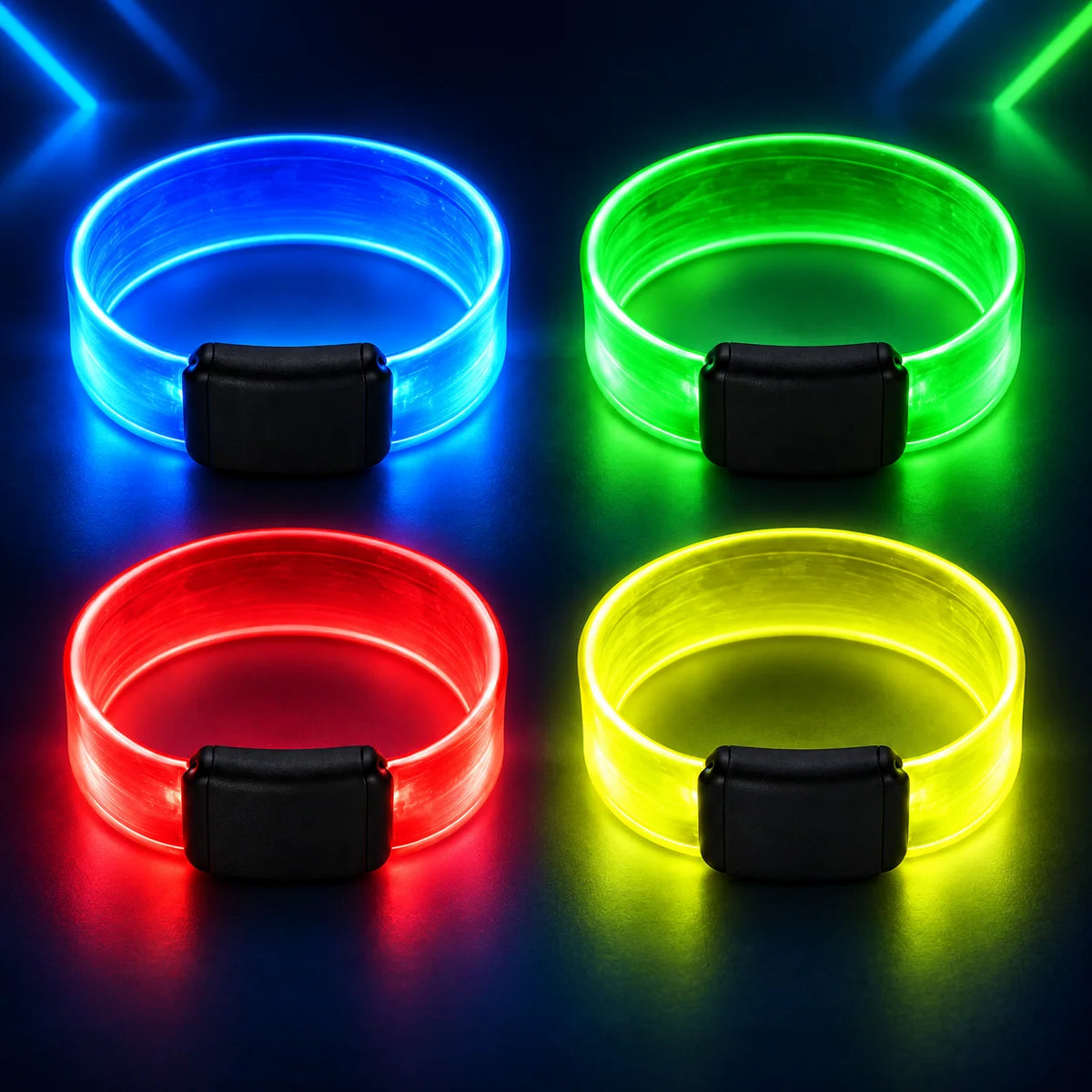 GlowRivals LED Team Wristbands (4-pack)